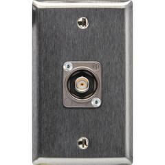 My Custom Shop Recessed 12G-SDI BNC Female Wall Plate (Stainless Steel)