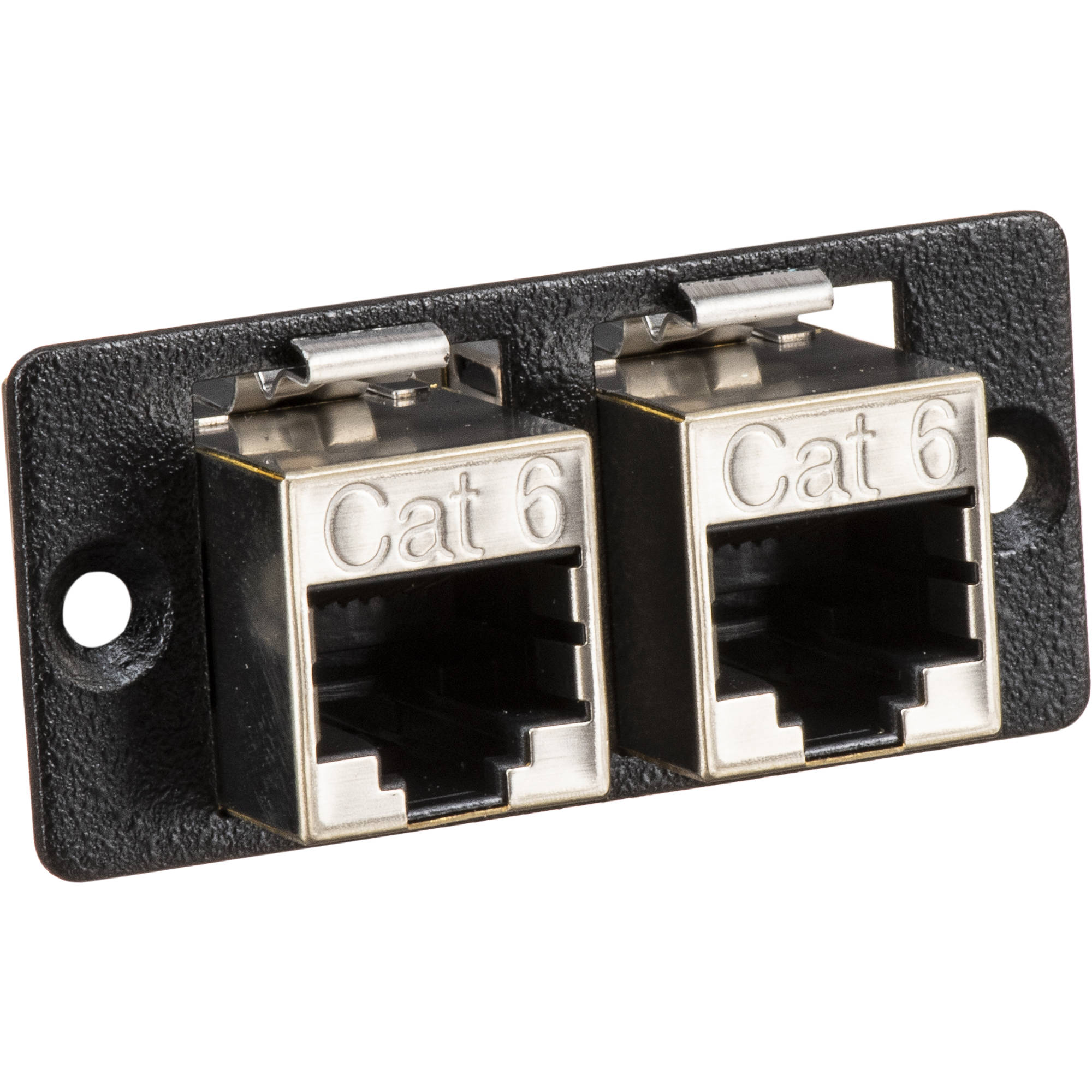 Kramer Dual RJ-45 Wall Plate Insert (Black)