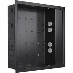 Chief PAC526 In-Wall Storage Box with 4-Receptacle Filter & Surge Protector (Black)