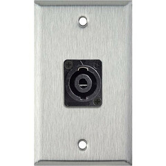 My Custom Shop 4-Pole Male speakON Wall Plate (Stainless Steel)