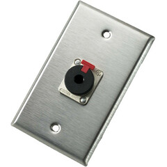 Neutrik 103P Single Gang Wall Plate with NJ3FP6C Locking 1/4