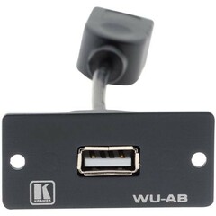 Kramer USB Type-A to Type-B Pigtail Wall Plate Insert (Black)