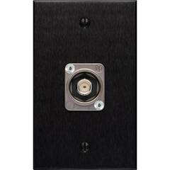 My Custom Shop Recessed 12G-SDI BNC Female Wall Plate (Black Anodized Aluminum)