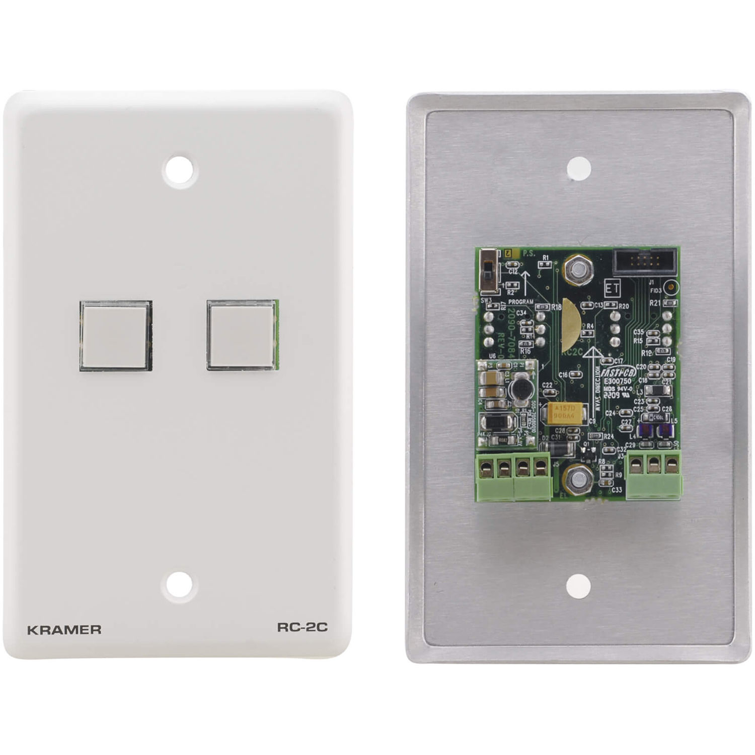 Kramer RC-2C(W) 2-Button Control Keypad (White)
