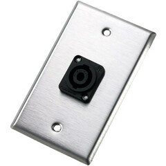 Neutrik 104L Single Gang Wall Plate with NL4MP 4-Pole Chassis Connector
