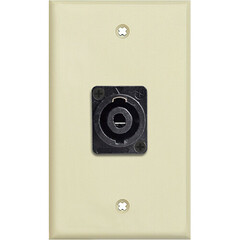 My Custom Shop 4-Pole Male speakON Wall Plate (Ivory Lexan)