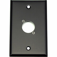 Whirlwind WP1B/1NDH 1-Gang Wall Plate Punched for 1 Neutrik XLR Terminal (Black Finish)
