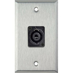 My Custom Shop 4-Pole Male speakON Wall Plate (Gray Lexan)