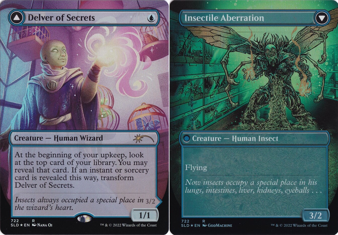 Delver of Secrets // Insectile Aberration - Foil