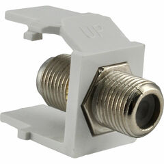 FSR SS-FCON-WHT F-Type Pass-Thru Snap-In Connector (White)