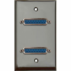 My Custom Shop Dual 25-Pin D-Sub Wall Plate (Brown Lexan)