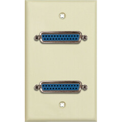 My Custom Shop Dual 25-Pin D-Sub Wall Plate (Ivory Lexan)