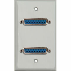 My Custom Shop Dual 25-Pin D-Sub Wall Plate (Gray Lexan)