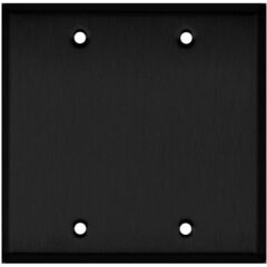 My Custom Shop Dual-Gang Blank Wall Plate (Black Anodized Aluminum)