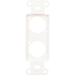 Whirlwind Wallplate - Decora Insert, 2 Neutrik D Holes (White)