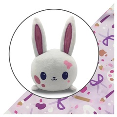 White Crafting Bunny Plushie Tote Bag