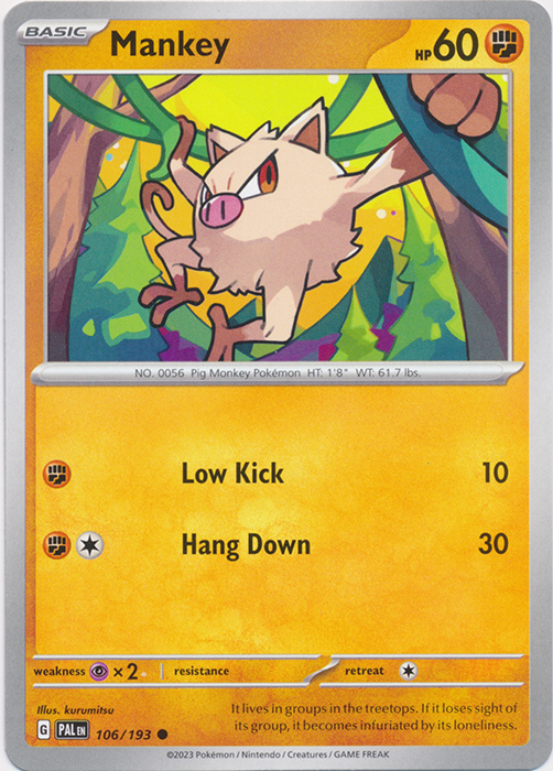 Mankey - 106/193 - Common