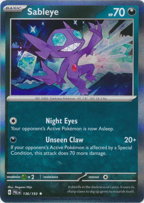 Sableye - 136/193 - Holo Rare