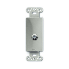 RDL DS-F - Double-Type F Jack D-Style Plate (Stainless Steel)