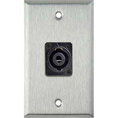 My Custom Shop 4-Pole Male speakON Wall Plate (Black Anodized)