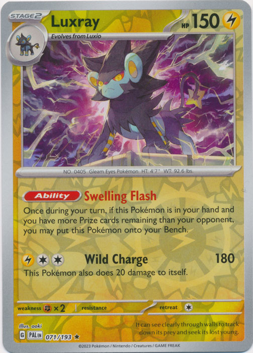 Luxray - 071/193 - Holo Rare - Reverse Holo