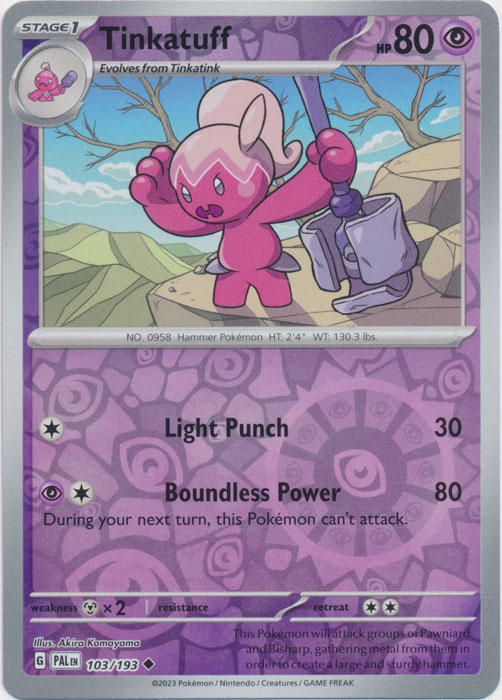 Tinkatuff - 103/193 - Uncommon - Reverse Holo