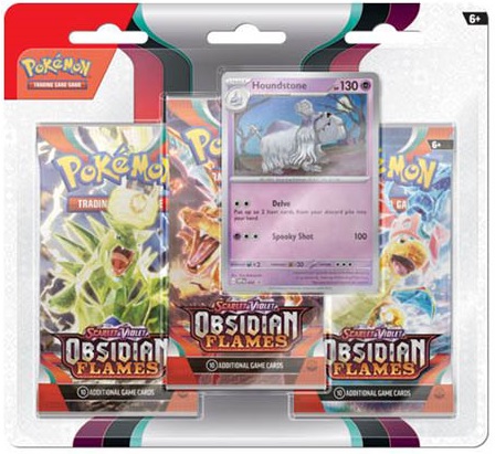 Scarlet & Violet - Obsidian Flames 3 Pack Blister - Houndstone