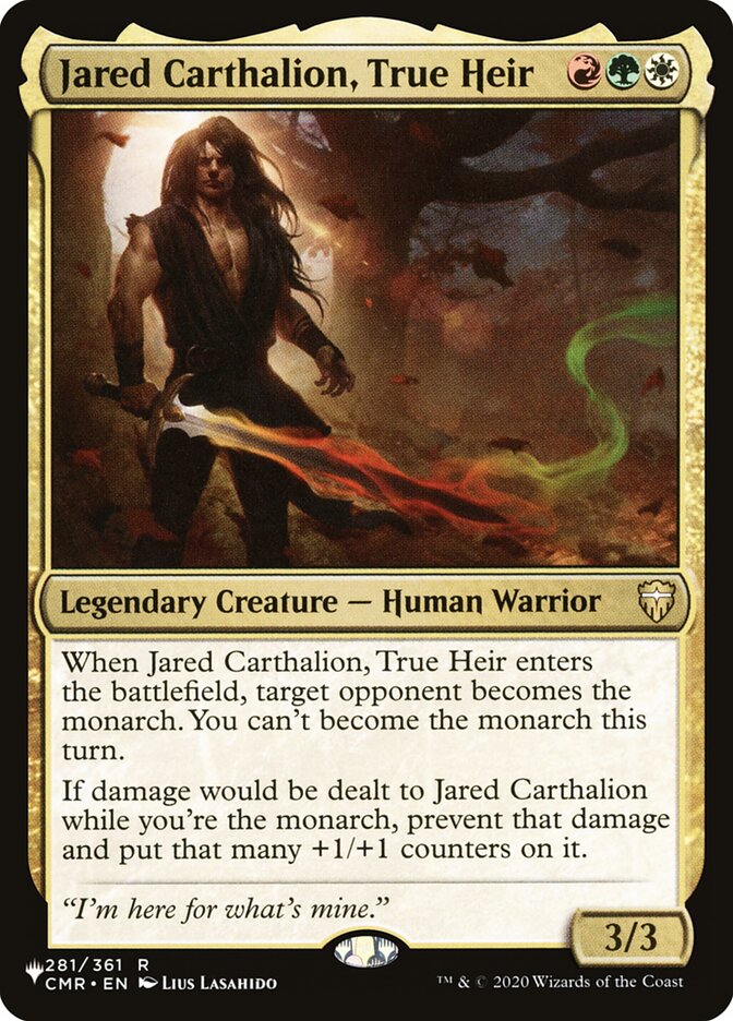 Jared Carthalion, True Heir - The List