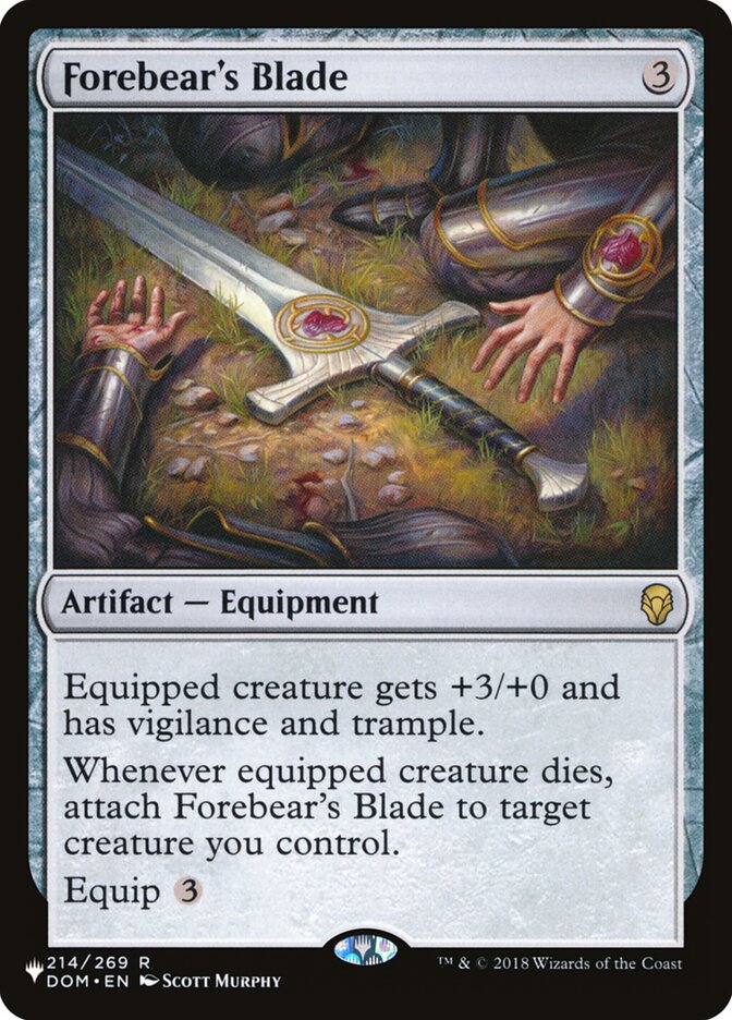 Forebears Blade - The List