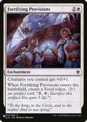 Fortifying Provisions - The List