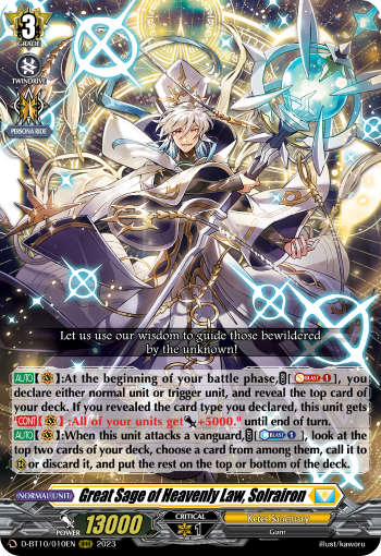 Great Sage of Heavenly Law, Solrairon - D-BT10/010EN - RRR