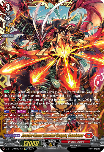 Scarlet Flame Marshal Dragon, Gandeeva - D-BT10/FFR01EN - FFR