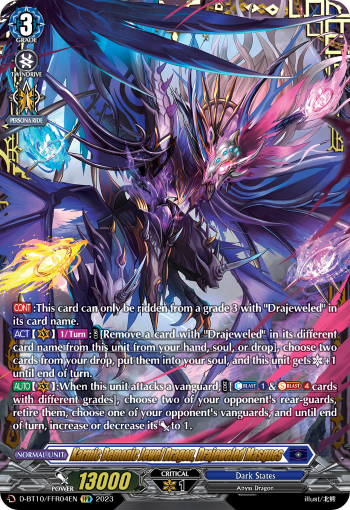 Karmic Demonic Jewel Dragon, Drajeweled Masques - D-BT10/FFR04EN - FFR