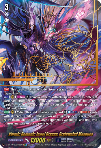 Karmic Demonic Jewel Dragon, Drajeweled Masques - D-BT10/SEC02EN - SEC