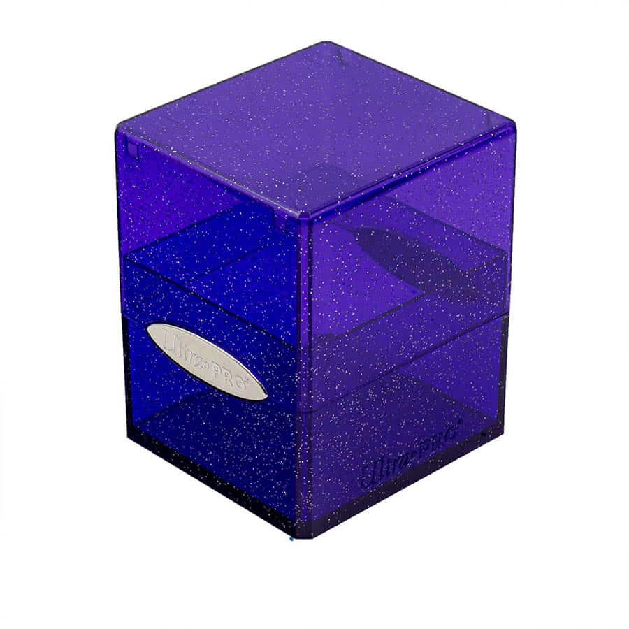 Deck Box Satin Cube Glitter Purple 16010