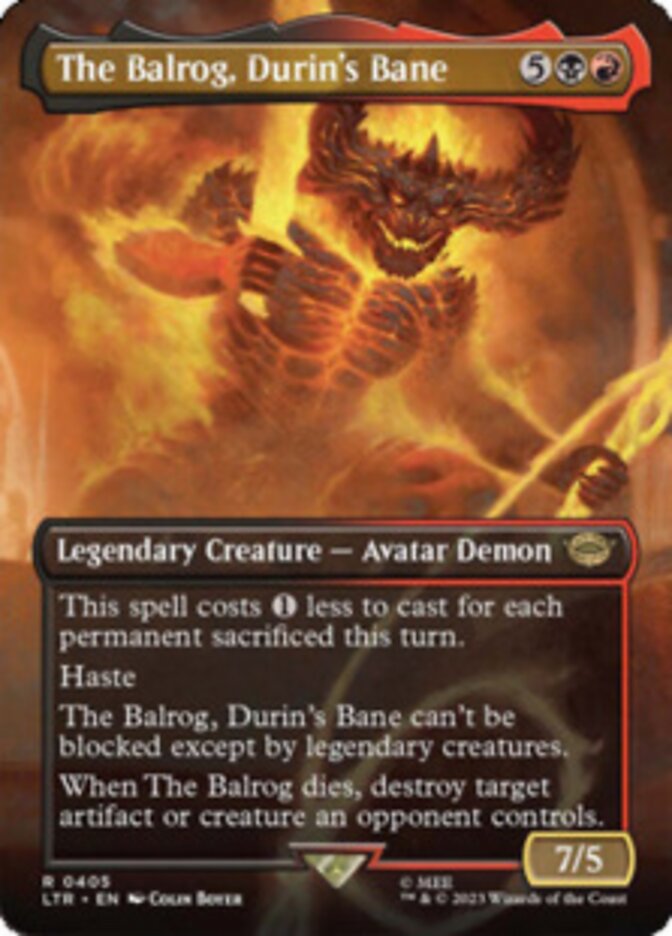 The Balrog, Durins Bane ~~ Borderless - Foil