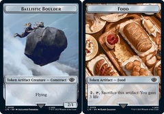 Ballistic Boulder (008) // Food (009) Double-Sided Token - Foil