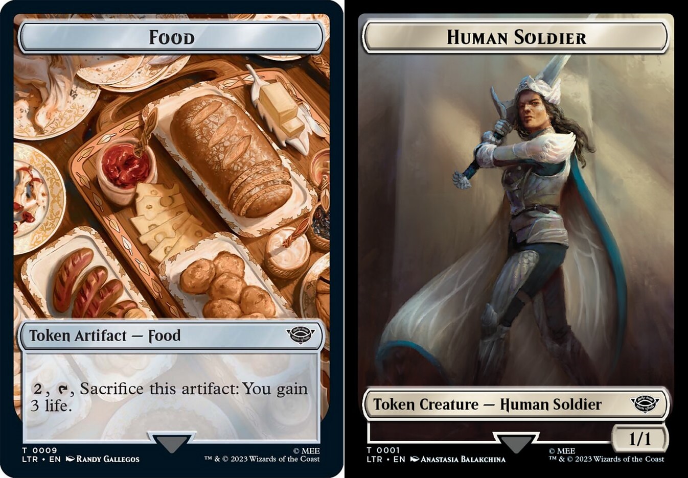 Food Token (009) // Human Soldier Token (001) - Foil