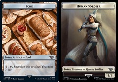 Food (009) // Human Soldier (001) Double-Sided Token - Foil