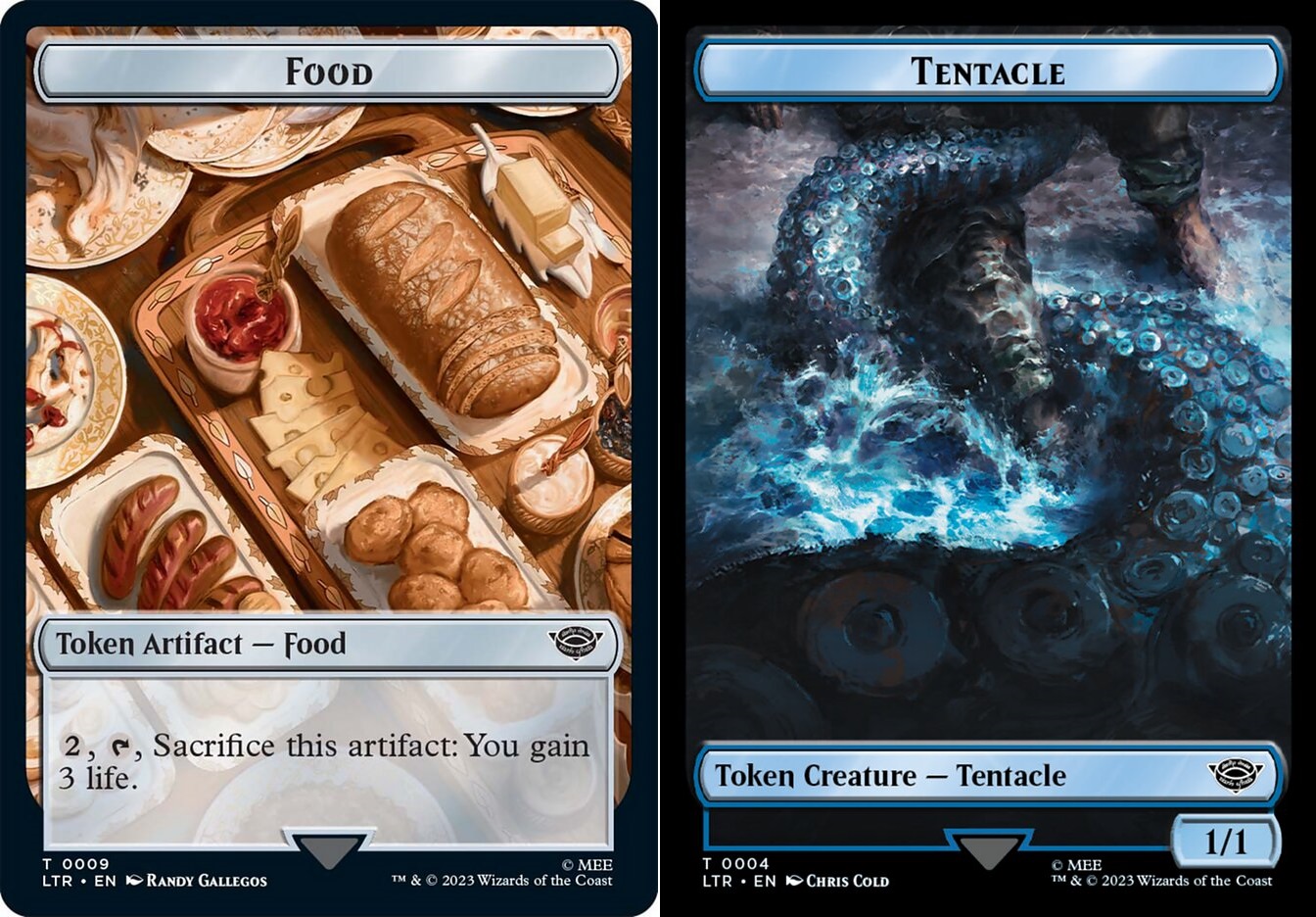 Food (009) // Tentacle (004) Double-Sided Token - Foil