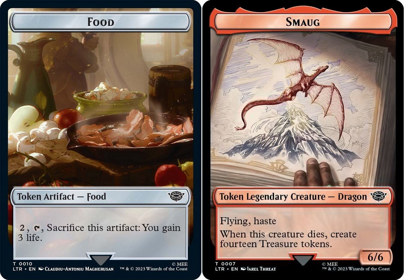 Food (010) // Smaug (007) Double-Sided Token - Foil