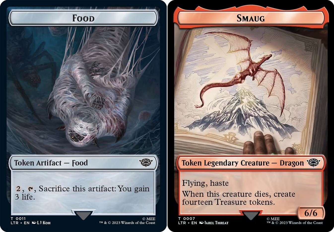 Food (011) // Smaug (007) Double-Sided Token - Foil