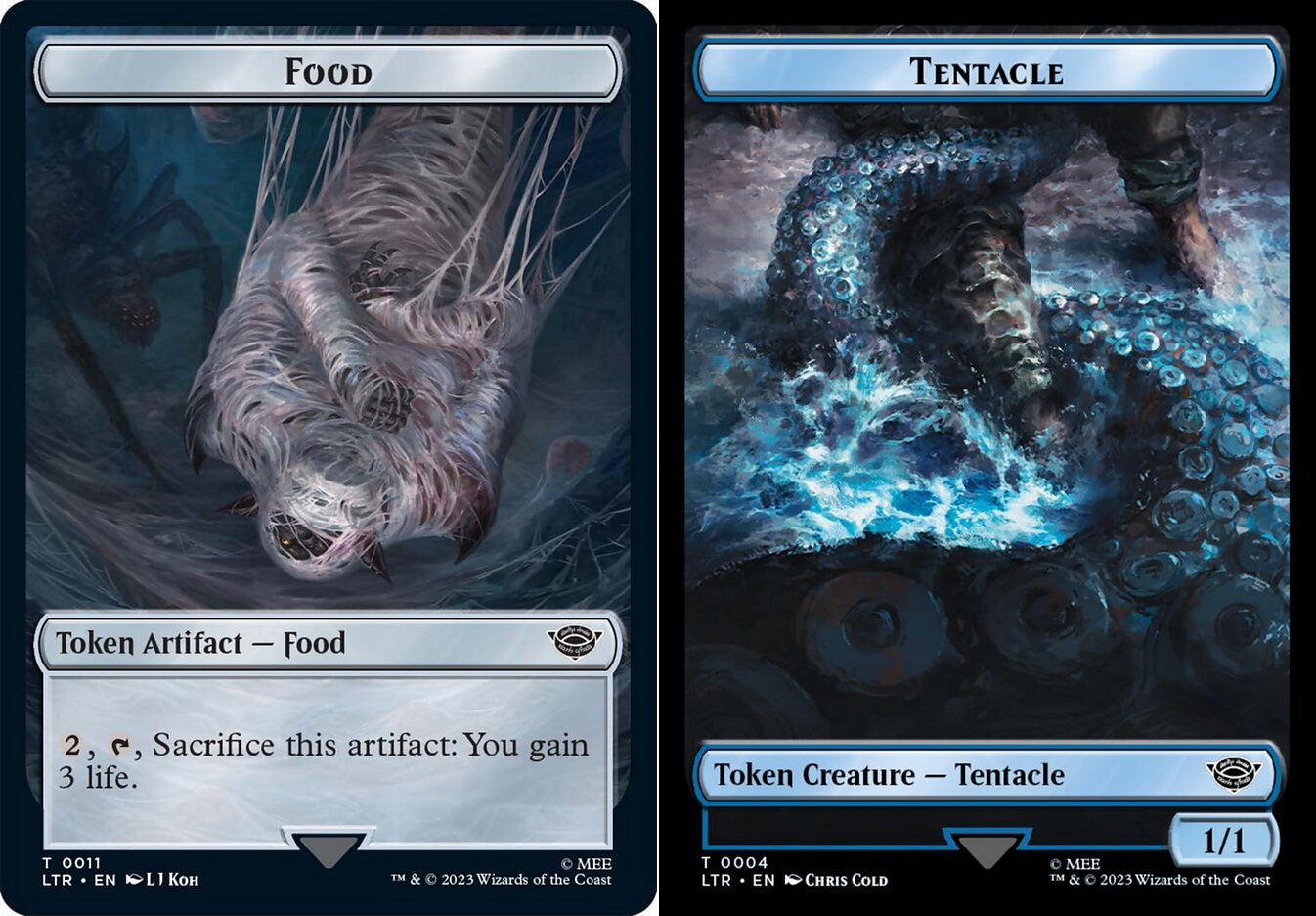 Food (011) // Tentacle (004) Double-Sided Token - Foil