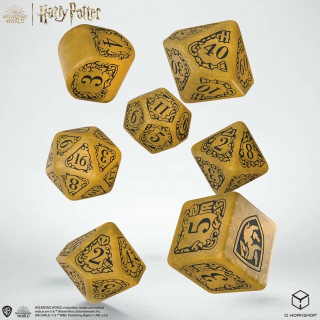 Harry Potter: Hufflepuff Modern Dice Set - Yellow