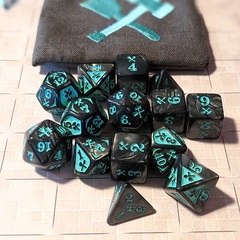 Gyld: Bludgeoning Damage - Acrylic Marble/Teal