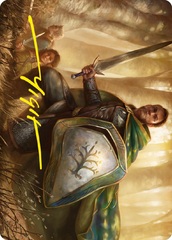 Boromir, Warden of the Tower Art Card - Gold-Stamped Signature