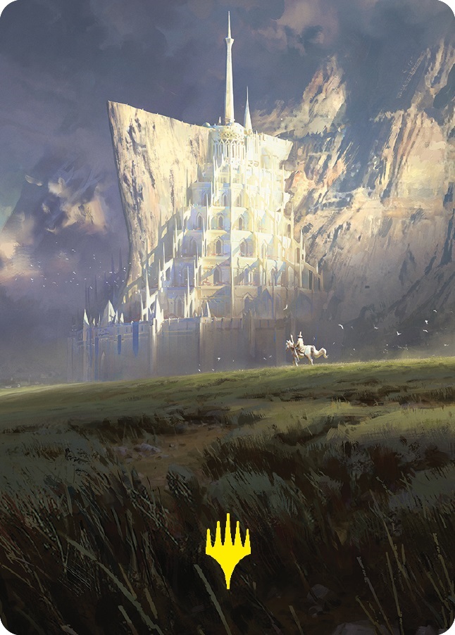 Minas Tirith Art Card - Gold-Stamped Signature