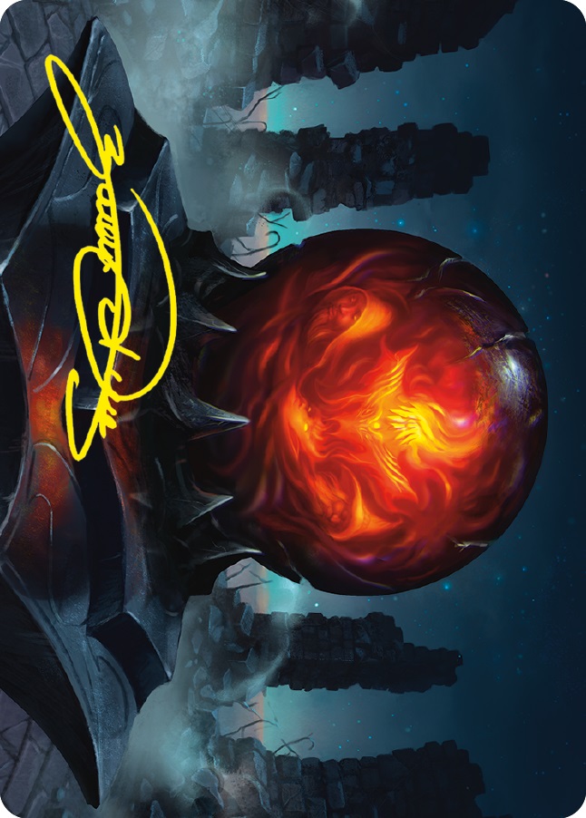 Commanders Sphere Art Card - Gold-Stamped Signature