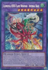 Elemental HERO Flame Wingman - Infernal Rage - BLMR-EN012 - Secret Rare - 1st Edition