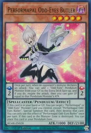 Performapal Odd-Eyes Butler - BLMR-EN028 - Ultra Rare - 1st Edition